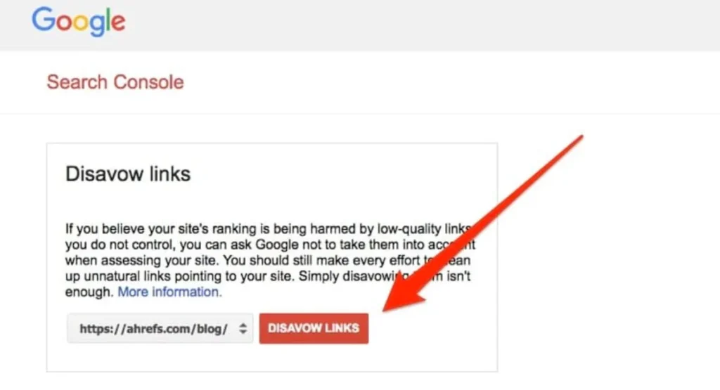 Disavowing Backlinks