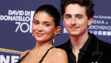 Timothee Chalamet and Kylie Jenner at a public event together