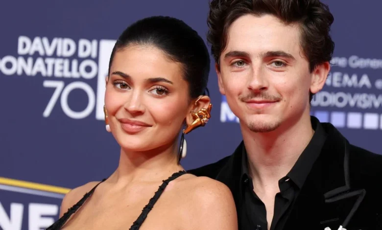 Timothee Chalamet and Kylie Jenner at a public event together