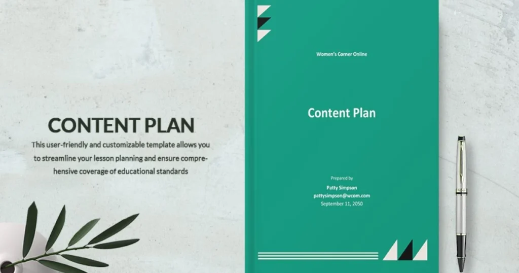 Content Plan guide in backlink strategy template