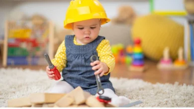Toddler play area designed for creative curriculum for infants and toddlers