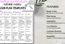 Creative curriculum lesson plan template example for teachers