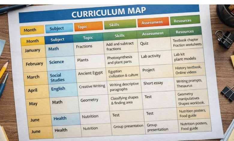 Curriculum map template free guide