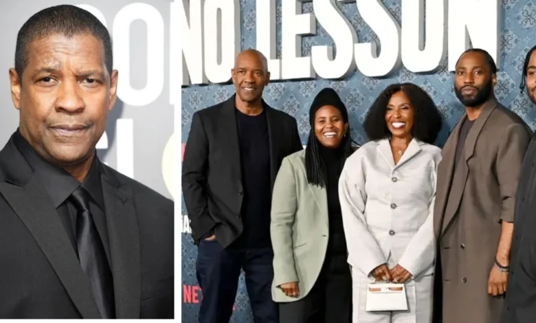 Denzel Washington kids family photo