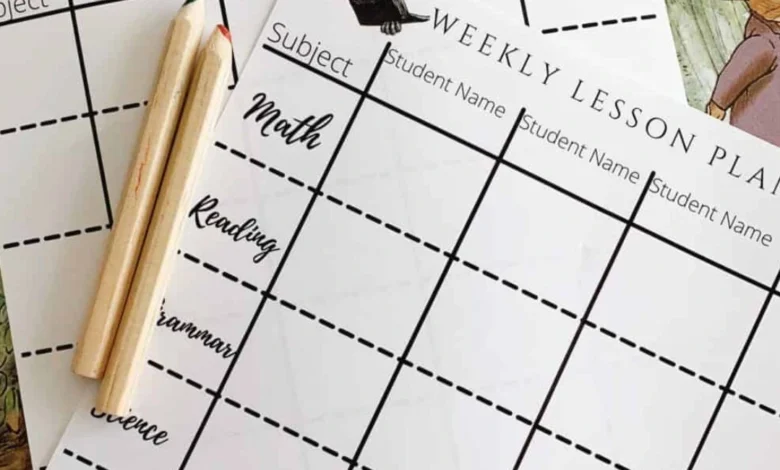 homeschool curriculum planning template for organized home learning