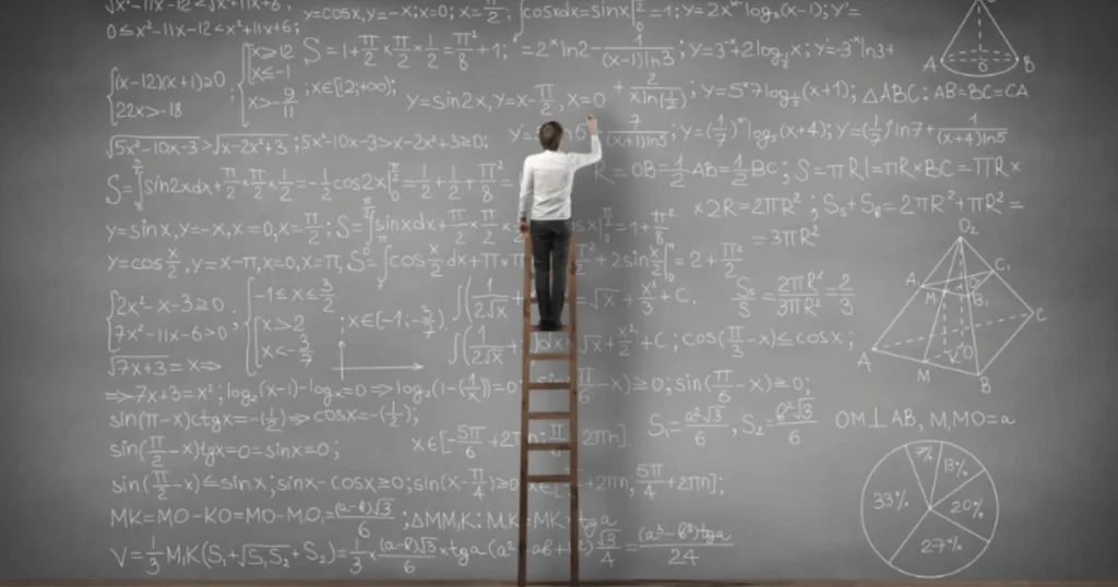 Zearn curriculum map math lesson with teacher writing on blackboard