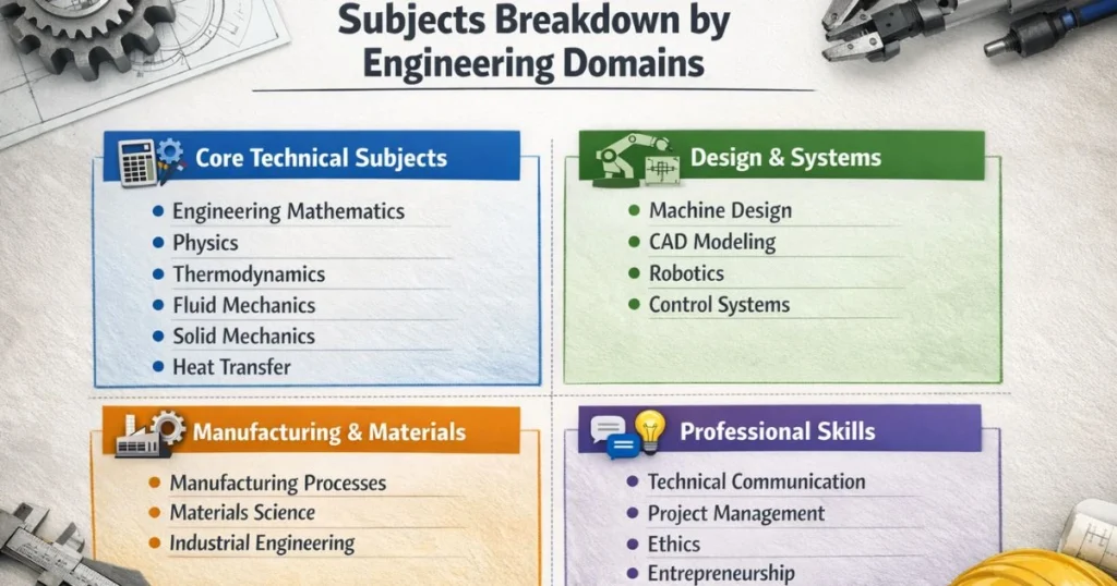 Subjects Breakdown by Engineering Domains