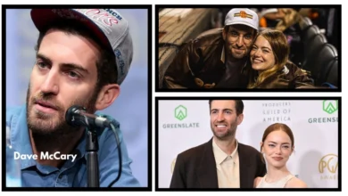 Emma Stone husband Dave McCary with Emma Stone in 2026