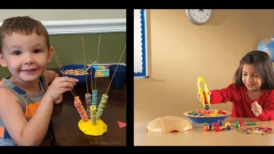 Preschooler engaged in fine motor activities for preschoolers