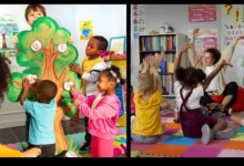Preschool Classroom Activities with kids learning alphabet and interactive classroom games