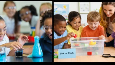 Science Curriculum for Kindergarten hands-on science experiment in classroom