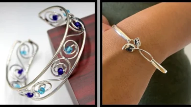 sterling silver hinged bangle bracelet for women