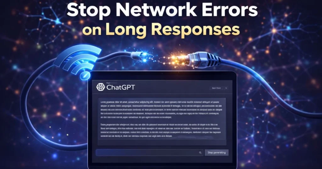 chatgpt network error on long responses