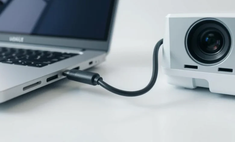 how to connect projector to laptop