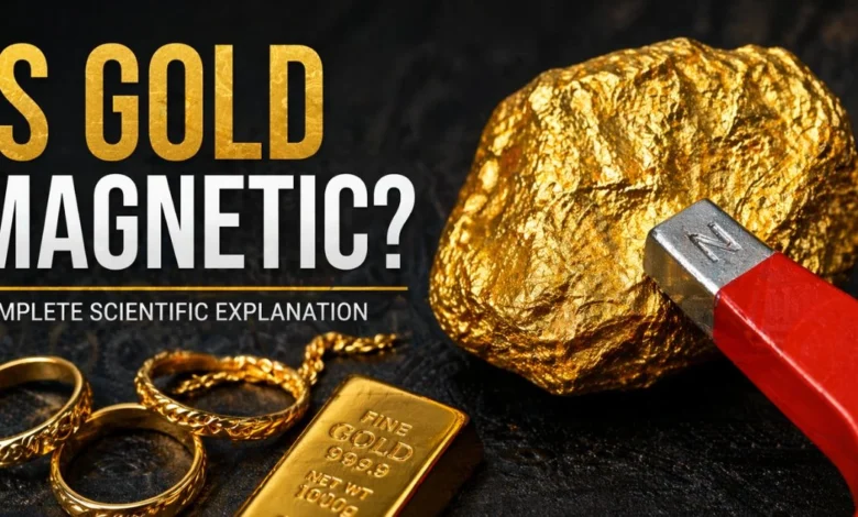 Is gold magnetic test with real gold and magnet