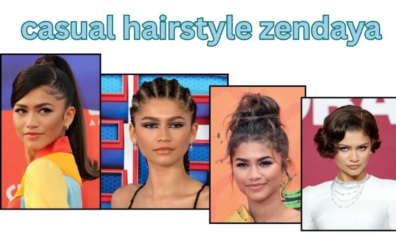 casual hairstyle zendaya